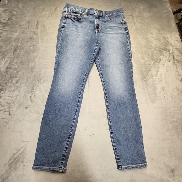 Gap Jeans Womens 12 Regular Blue True Skinny Mid Rise Stretch Denim Medium Wash - Picture 1 of 10